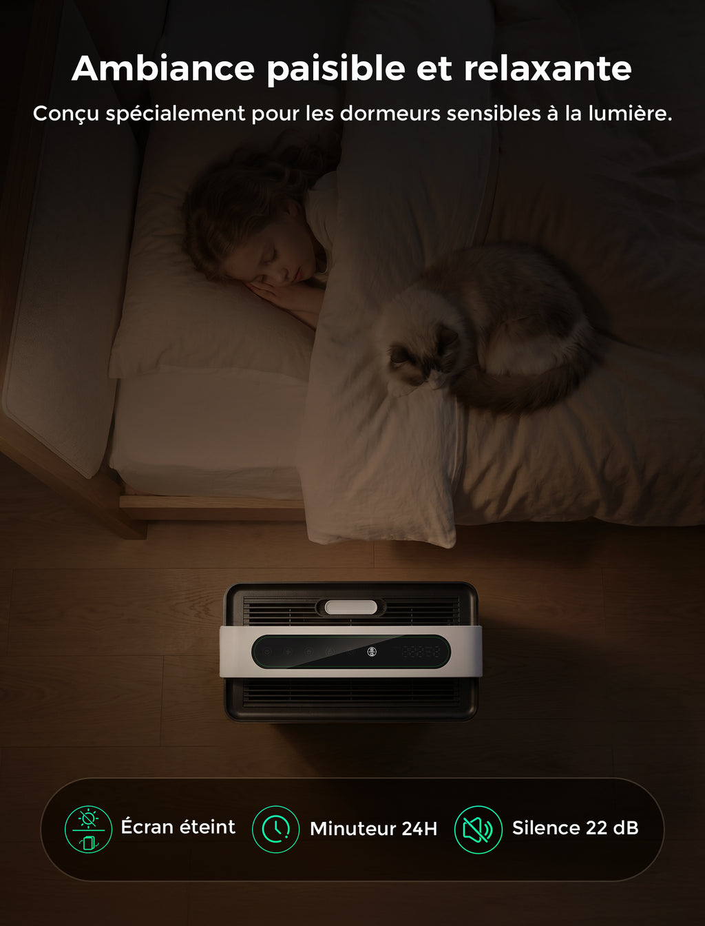 Cypcat Pet Air Purifier, Dual Intake Captures Pet Fur, PAP001