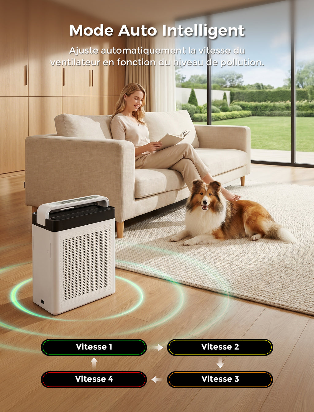 Cypcat Pet Air Purifier, Dual Intake Captures Pet Fur, PAP001
