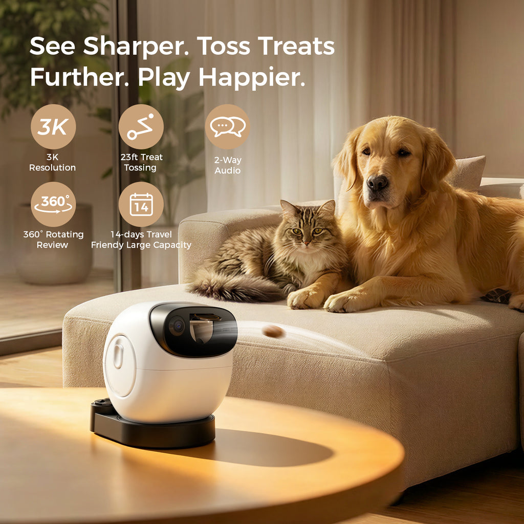 3K Pet Camera Treat Dispenser Robot M3